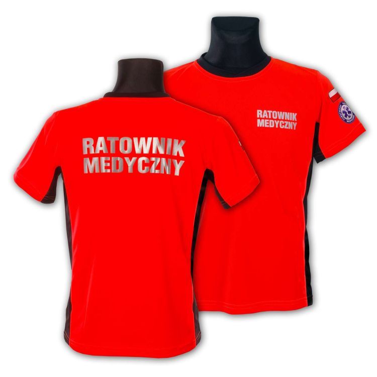 Koszulka ratownicza PRM-23 FLUO męska odblaskowa termoaktywna MESH