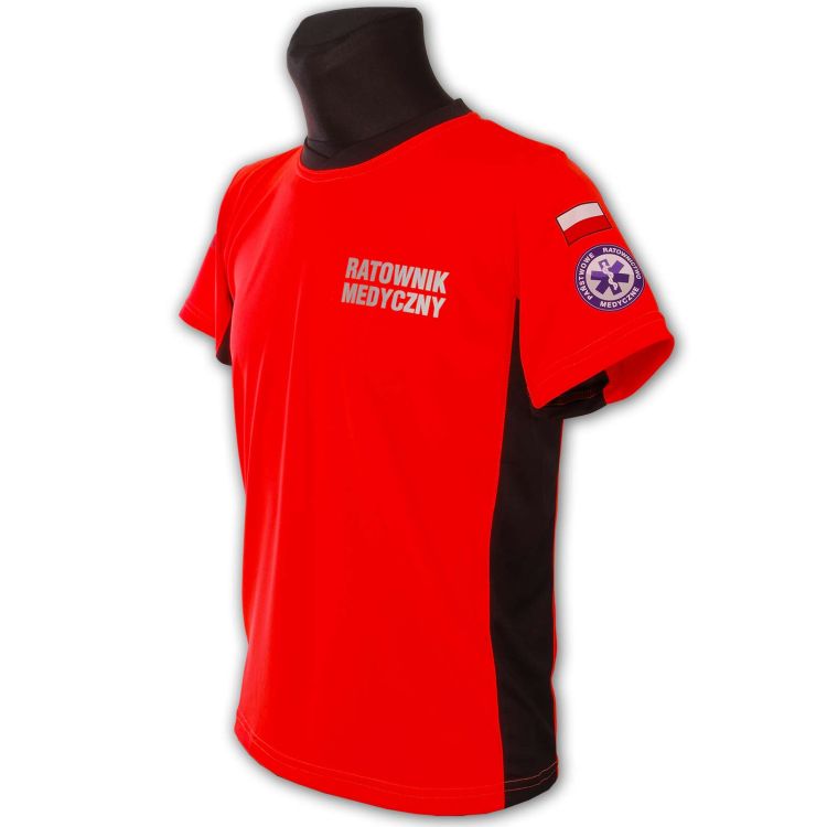 Koszulka ratownicza PRM-23 FLUO męska odblaskowa termoaktywna MESH