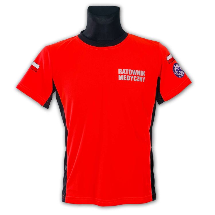 Koszulka ratownicza PRM-23 FLUO męska odblaskowa termoaktywna MESH