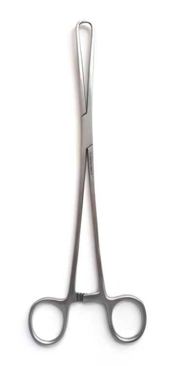 Kleszcze ginekologiczne (kulociąg) typ Pozzi - 25 cm