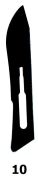 Sterylne skalpele jednorazowe Ribbel rozmiar 10- 10 szt.