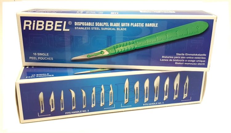 Sterylne skalpele jednorazowe Ribbel rozmiar 20- 10 szt.