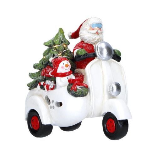 Św. Mikołaj na motorze LED Merry Moments / Merry Moments
