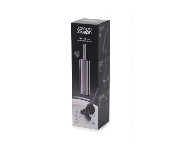 Szczotka toaletowa Flex 360, ecru, stalowa / Joseph Joseph
