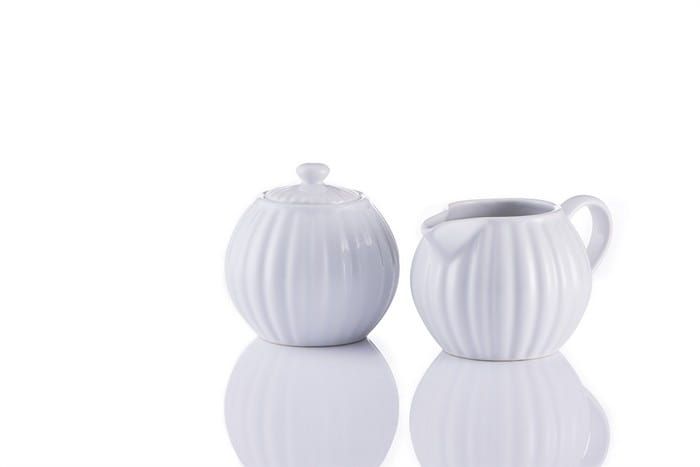 Zestaw cukiernica + mlecznik biały Luxe / Price and Kensington