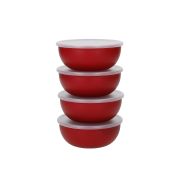 Zestaw miseczek z pokrywkami 4 szt Empire Red / KitchenAid