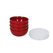 Zestaw miseczek z pokrywkami 4 szt Empire Red / KitchenAid