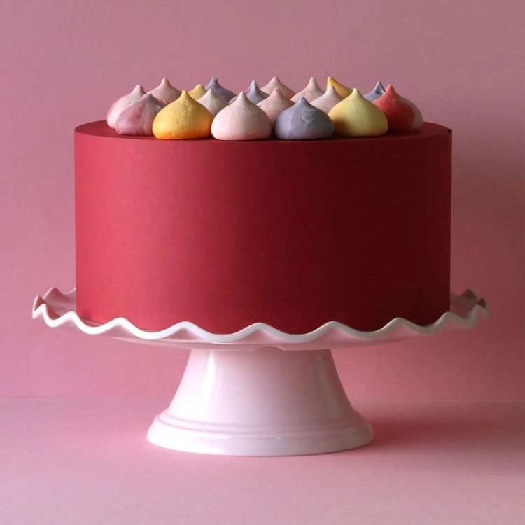 Patera z falistym brzegiem PINK 27.5 cm / A Little Lovely Company