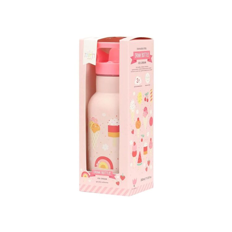 Kubek termiczny ze słomką dla dzieci ICE-CREAM 350 ml / A Little Lovely Company
