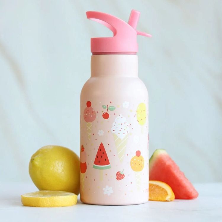 Kubek termiczny ze słomką dla dzieci ICE-CREAM 350 ml / A Little Lovely Company