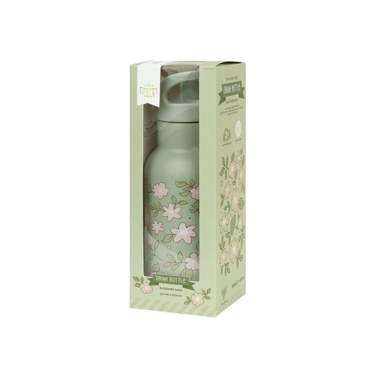 Kubek ze słomką dla dzieci BLOSSOMS SAGE 350 ml / A Little Lovely Company