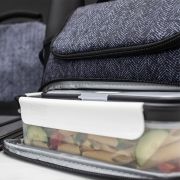 Lunchbox ze sztućcami czarny / Built
