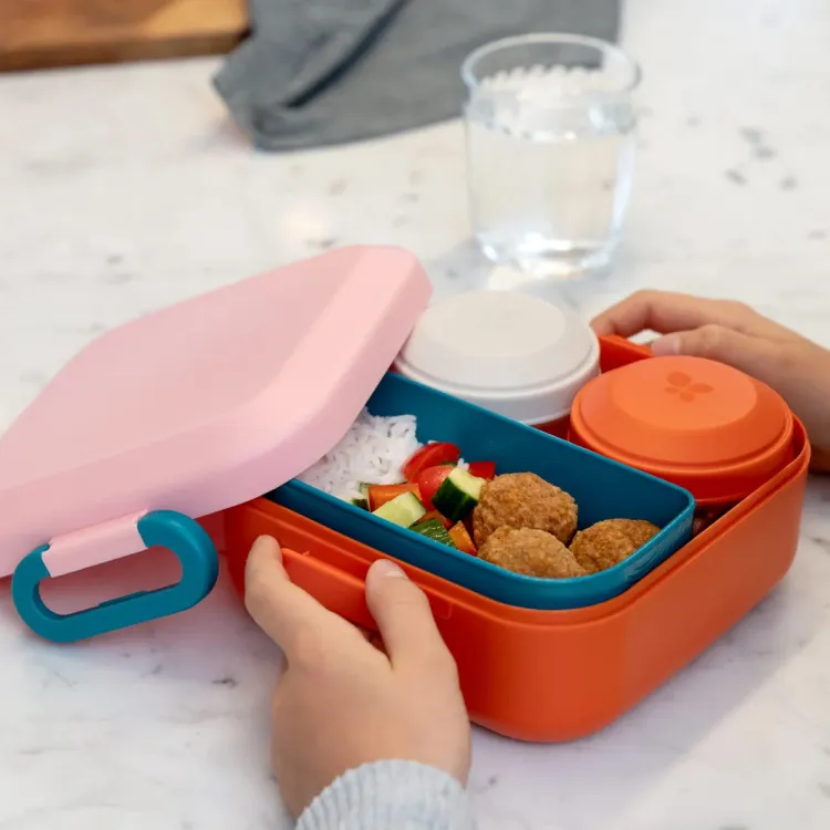 Lunchbox z przegródkami dla dzieci Rikko Poppy Flamingo / Amuse
