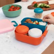 Lunchbox z przegródkami dla dzieci Rikko Poppy Flamingo / Amuse
