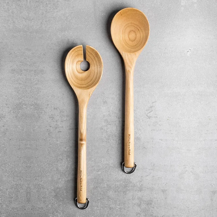 Drewniane sztućce do sałaty CORELINE Birch / KitchenAid