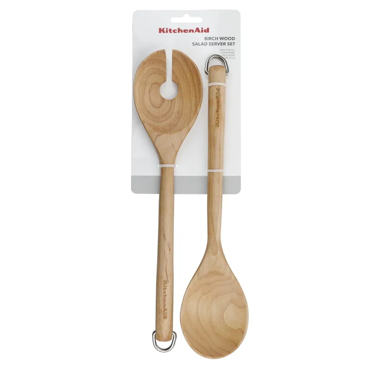 Drewniane sztućce do sałaty CORELINE Birch / KitchenAid
