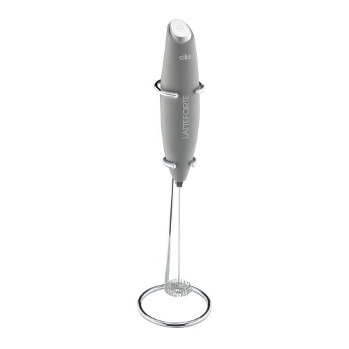 Spieniacz do mleka na stojaku, 23 cm, szary / Cilio