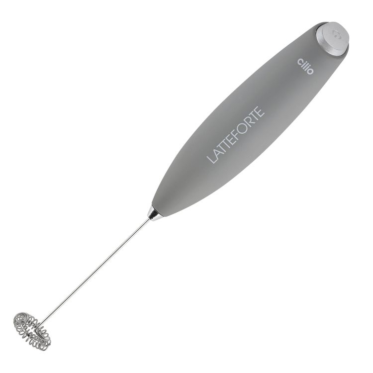 Spieniacz do mleka na stojaku, 23 cm, szary / Cilio