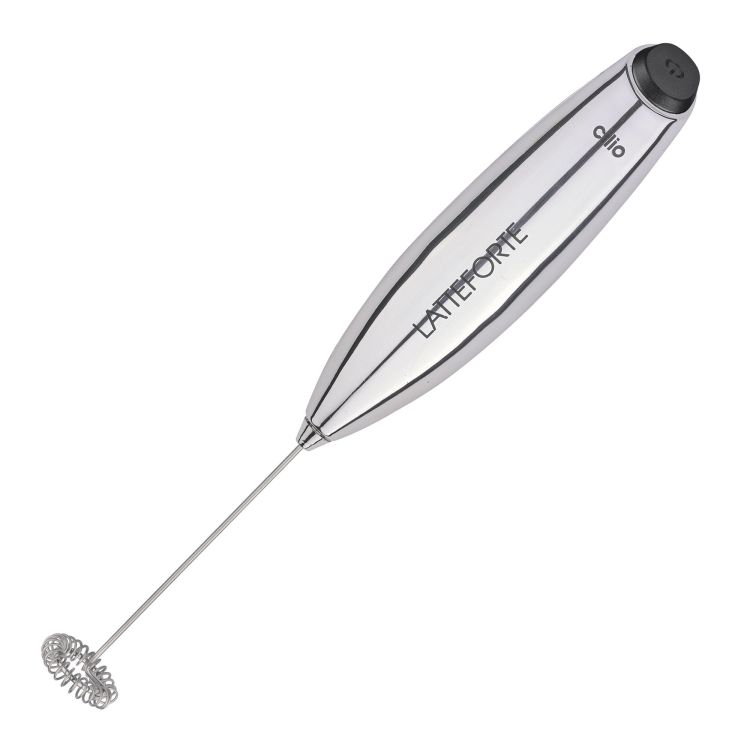 Spieniacz do mleka na stojaku, 23 cm, metaliczny błyszczący / Cilio