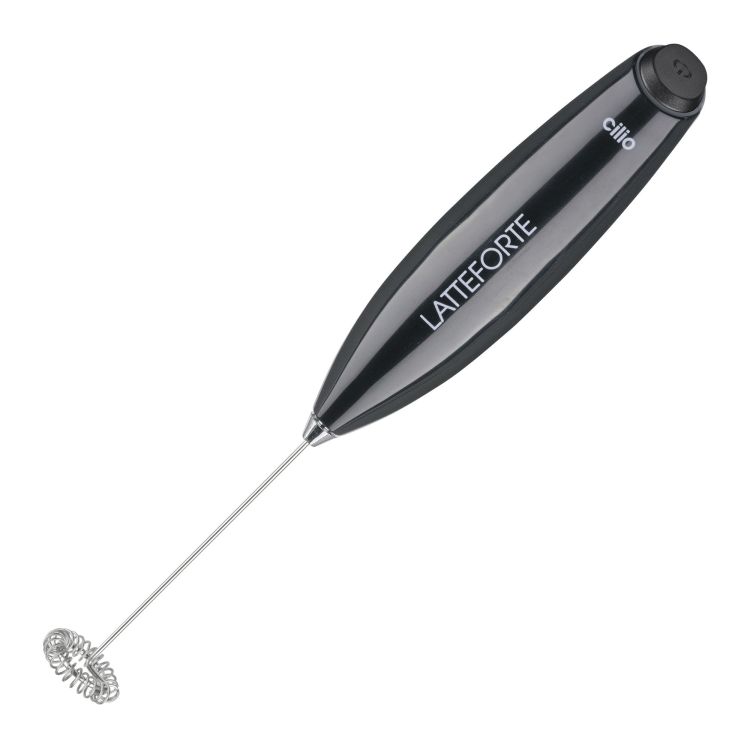 Spieniacz do mleka na stojaku, 23 cm, czarny / Cilio