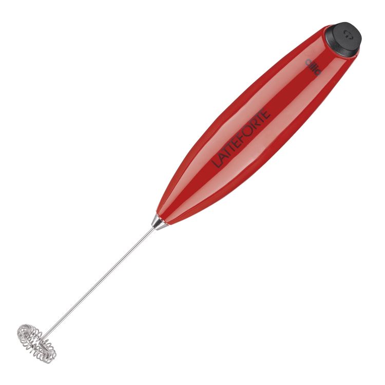 Spieniacz do mleka na stojaku, 23 cm, czerwony / Cilio