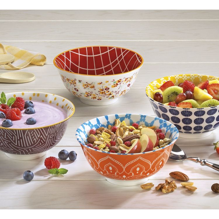 Miseczka, porcelana, śred. 15,5 cm, 0,5 l, kwiaty / Cilio
