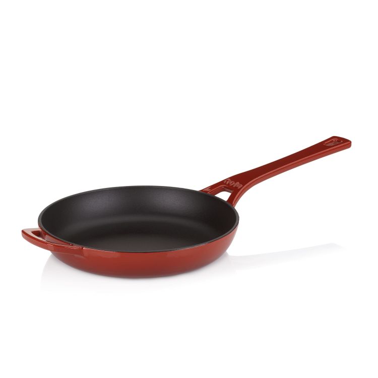 Patelnia, żeliwo emaliowane, śred. 28 cm, czerwona / Kela