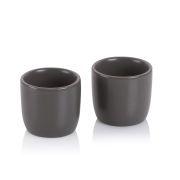 Kieliszki do jajek, 2 szt., porcelana, śred. 5 x 4,5 cm, ciemnoszare / Kela