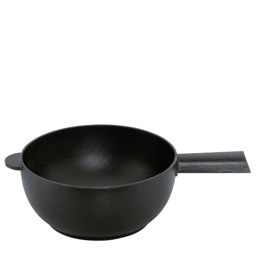 Garnek do fondue serowego, śred. 20 x 10,5 cm, 2,0 l, żeliwo, czarny / Spring