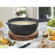 Garnek do fondue serowego, śred. 20 x 10,5 cm, 2,0 l, żeliwo, czarny / Spring