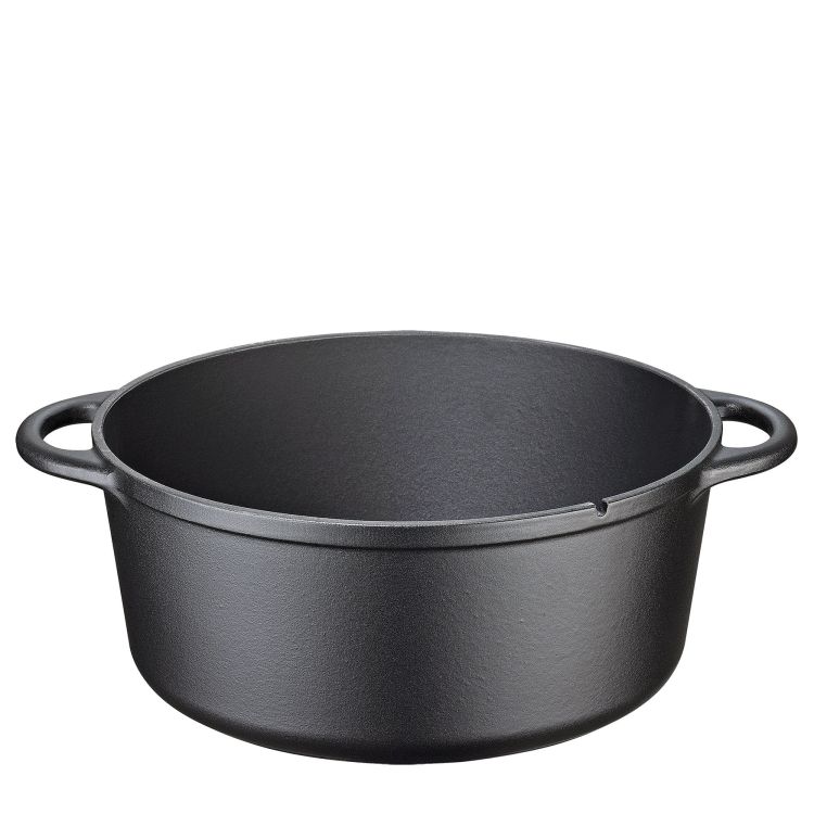 Garnek z pokrywą/patelnią grillową, żeliwo, 5,0 l, śred. 26 cm / Kuchenprofi