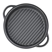 Garnek z pokrywą/patelnią grillową, żeliwo, 5,0 l, śred. 26 cm / Kuchenprofi
