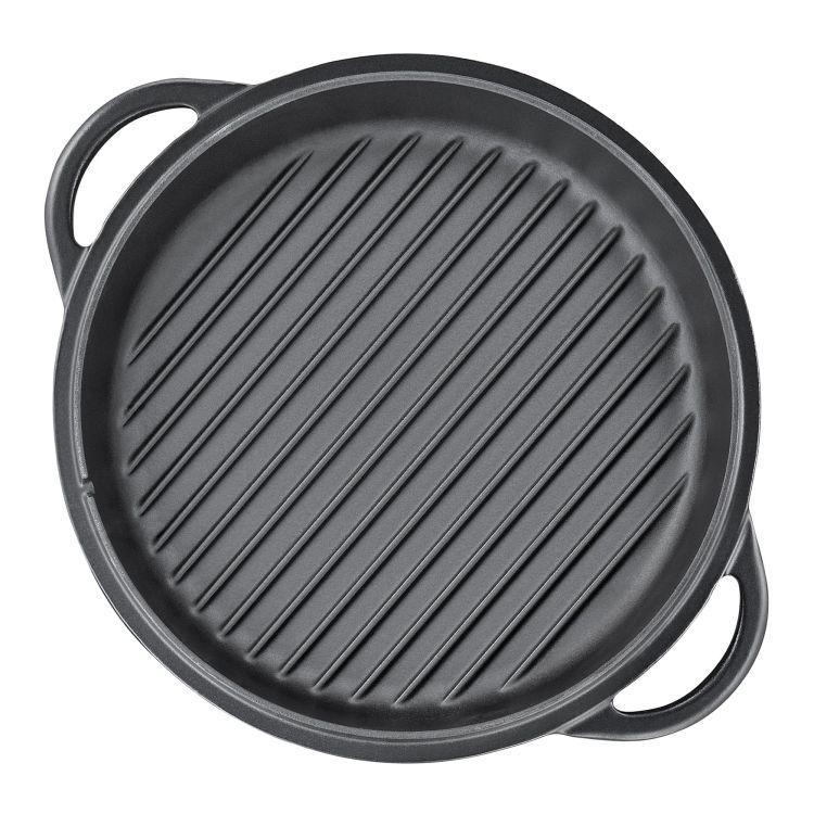 Garnek z pokrywą/patelnią grillową, żeliwo, 5,0 l, śred. 26 cm / Kuchenprofi
