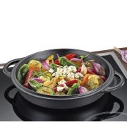 Garnek z pokrywą/patelnią grillową, żeliwo, 5,0 l, śred. 26 cm / Kuchenprofi