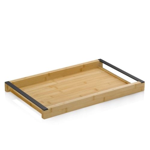 Taca do serwowania, bambus/metal, 43 x 27 x 4 cm / Kela