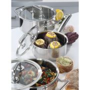 Zestaw garnków, 5 el., stal nierdzewna 18/0 / Spring