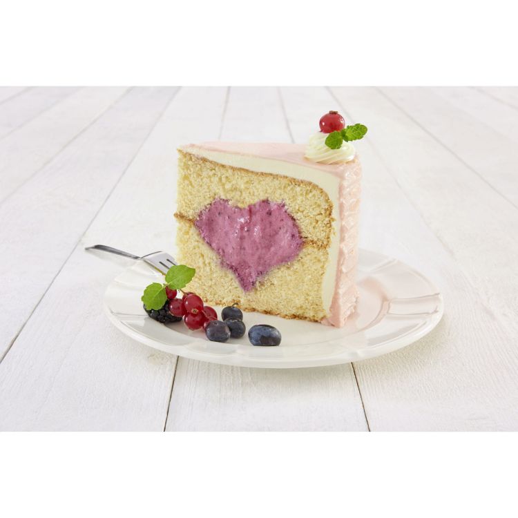 Forma na tort z sercem, 2 el., silikon, śred. 21 cm / Lurch