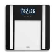 Waga łazienkowa z analizą masy ciała, do 180 kg, 30 x 30 cm, czarna / ADE