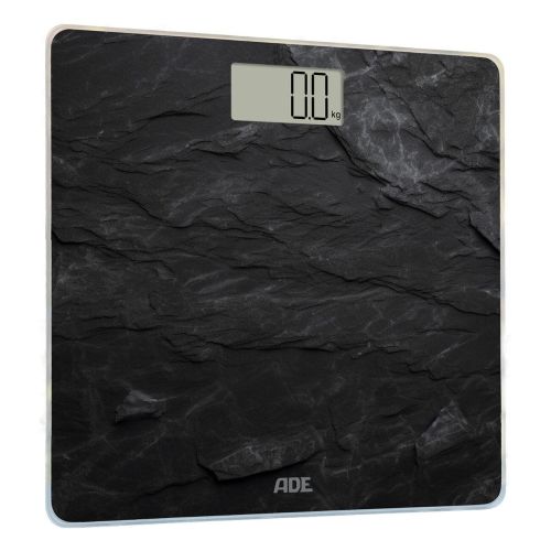 Waga łazienkowa, do 180 kg, 30 x 30 cm, łupkowy wzór, czarna / ADE
