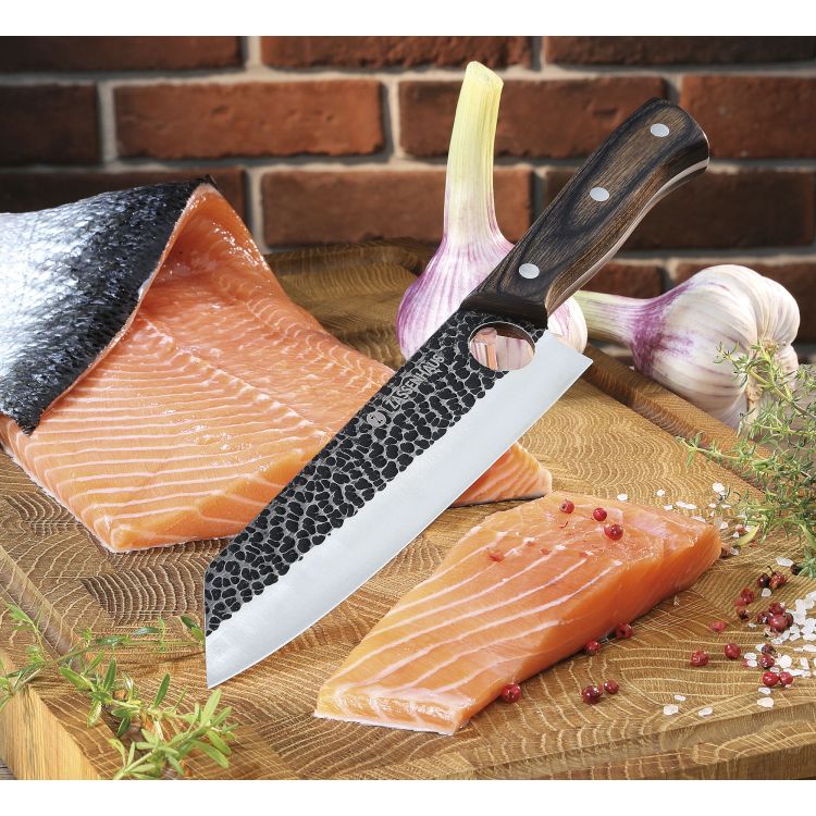 Nóż szefa kuchni w pokrowcu, 19 cm, stal/drewno pakka / Zassenhaus