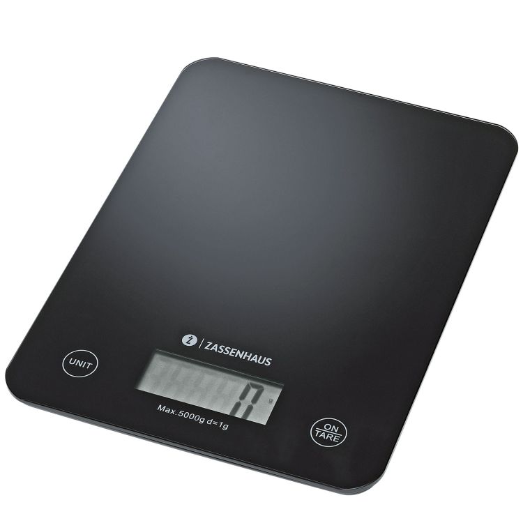 Elektroniczna waga kuchenna, ładowana przez usb, 21,5 x 16 cm, czarna / Zassenhaus