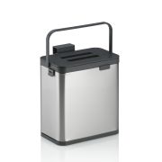 Kosz na odpady organiczne, stal nierdzewna/tworzywo sztuczne, 2,1 l, 20,5 x 13 x 21 cm / Kela