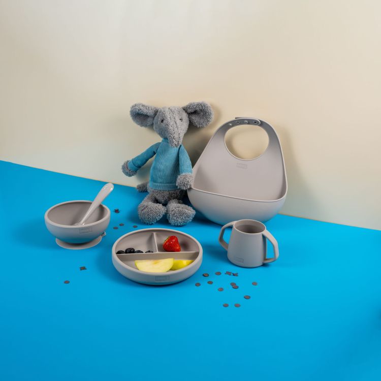 Śliniak, silikon platynowy, 27 x 22 x 6 cm, szary / Lurch