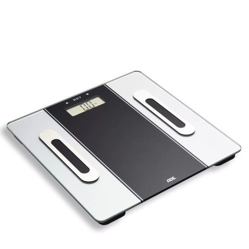 Waga łazienkowa z analizą masy ciała, do 180 kg, 30 x 30 cm, czarna / ADE