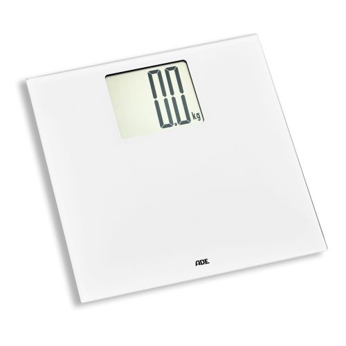 Waga łazienkowa z dużym wyświetlaczem, do 200 kg, 30 x 30 cm, biała / ADE