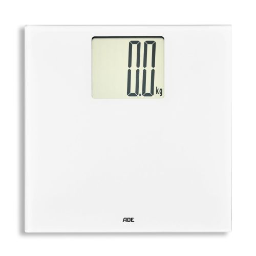 Waga łazienkowa z dużym wyświetlaczem, do 200 kg, 30 x 30 cm, biała / ADE