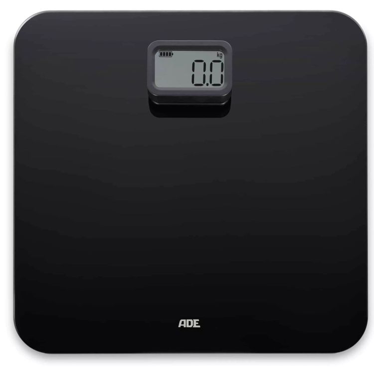 Waga łazienkowa na dynamo, do 150 kg, 31 x 30 cm, czarna / ADE