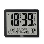 Zegar elektroniczny, z kalendarzem, termometrem, higrometrem i budzikiem, 17,5 x 14 x 2,5 cm / ADE