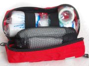 Mini Apteczka osobista z wyposażeniem AOMini Cordura odblaskowa - czerwona