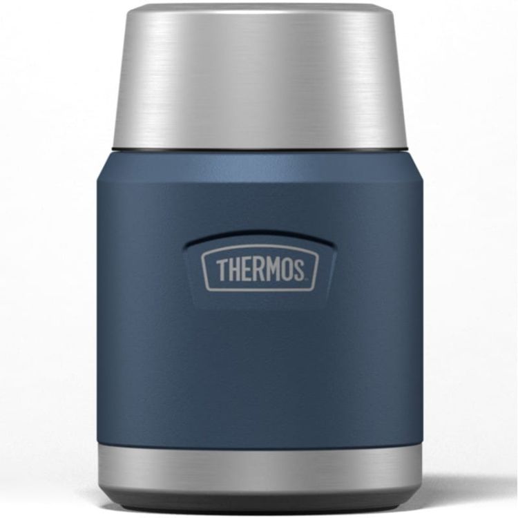 Termos na jedzenie z składany z łyżką i kubkiem Thermos 0,47l - niebieski